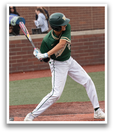 A baseball player is swinging a bat at a ball. AI generated content