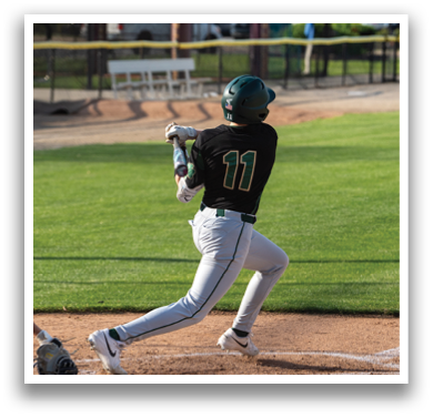 A baseball player is swinging a bat at a ball. AI generated content