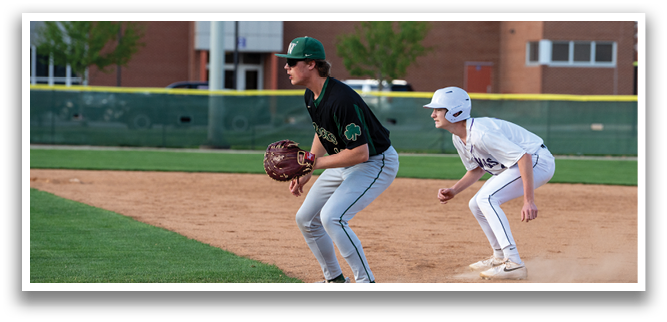 Two baseball players on a field, one with a baseball glove and the other running. AI generated content