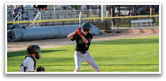 A baseball player is swinging a bat on a field. AI generated content