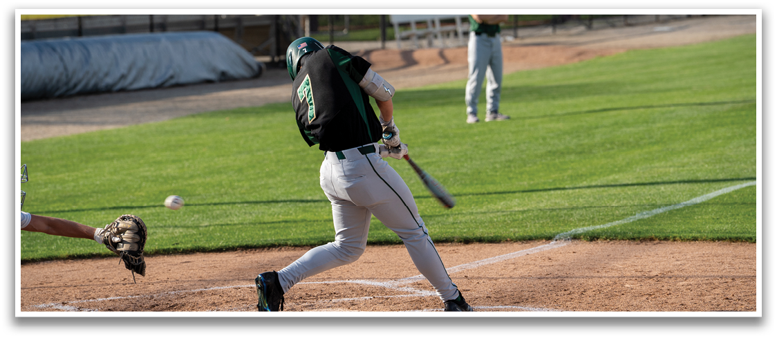 A baseball player is swinging a bat at a ball. AI generated content