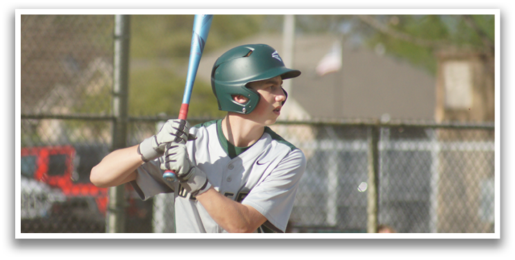 A baseball player in a green helmet and grey shirt is swinging a bat. AI generated content