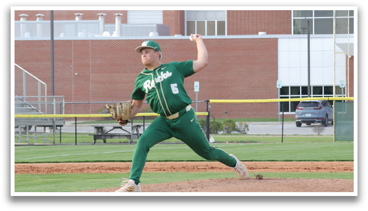 A baseball player in a green uniform is pitching a ball on a field. AI generated content