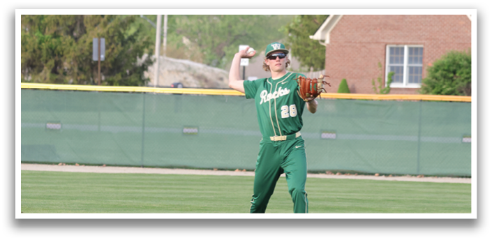 A baseball player wearing a green uniform and sunglasses is catching a ball. AI generated content
