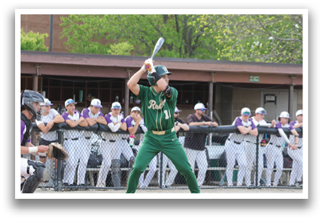 A baseball player in a green uniform is swinging a bat, with a crowd of people watching from the sidelines. AI generated content