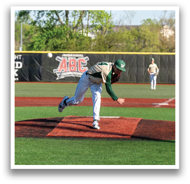 A baseball pitcher is in the middle of throwing a pitch. AI generated content