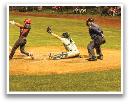 A baseball player is swinging a bat, while a catcher and an umpire watch. AI generated content