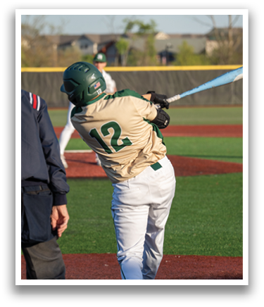 A baseball player in a white uniform is swinging a bat on a field. AI generated content