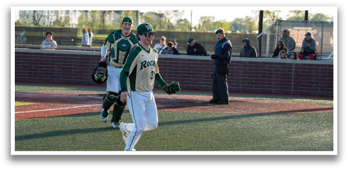 A baseball player wearing a green and white uniform is running on the field. AI generated content