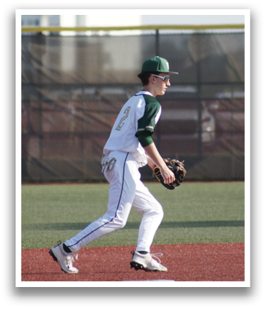 A baseball player in a green and white uniform is running towards a base. AI generated content