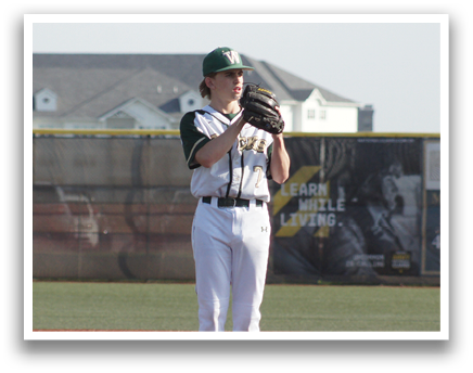 A baseball player in a white uniform stands on a pitcher's mound, holding a baseball glove. AI generated content