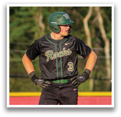 A baseball player wearing a black jersey with the number 3 on it stands on the field. AI generated content