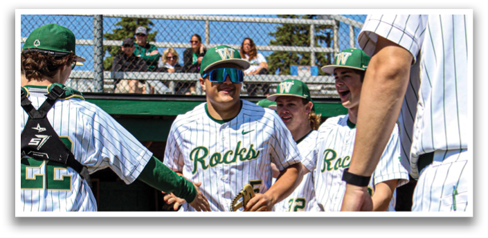 Baseball players on a field, some wearing helmets and holding baseball gloves. AI generated content