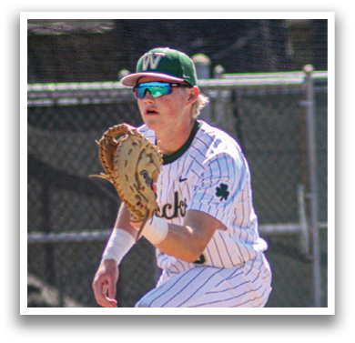 A baseball player is crouching on the field, wearing a baseball glove and ready to catch the ball. AI generated content