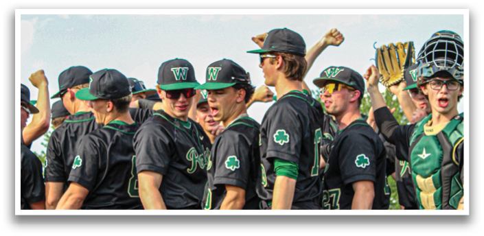 A group of baseball players wearing black and green uniforms are standing on a field. AI generated content