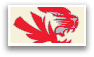 A red and black tiger head with its mouth open. AI generated content