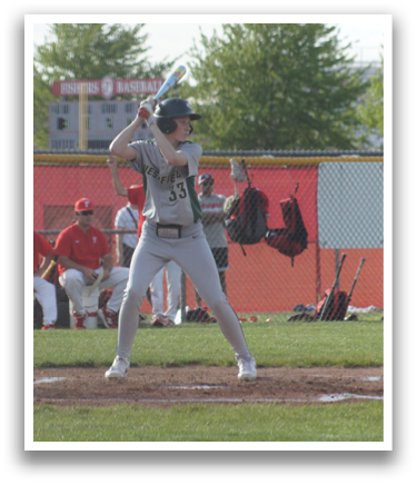 A baseball player is holding a bat, getting ready to swing at a pitch. AI generated content