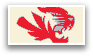 A red and black tiger head with its mouth open. AI generated content