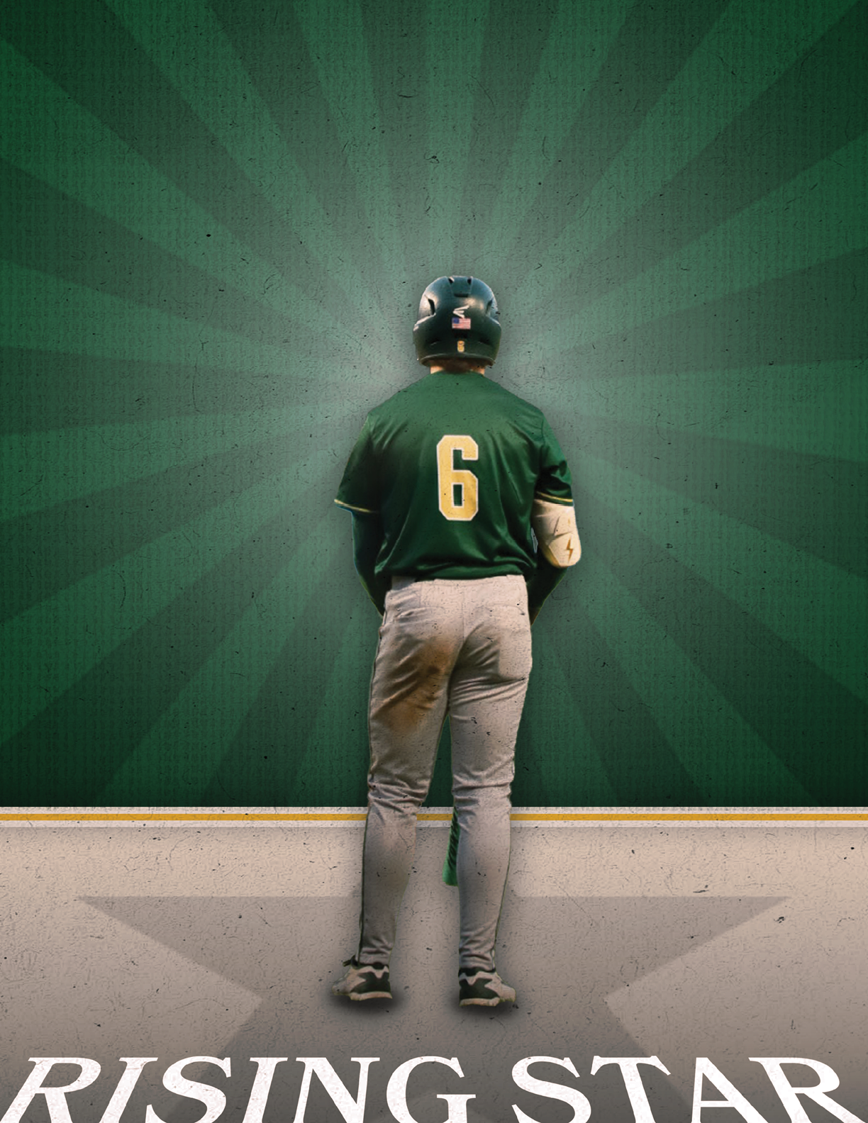 A baseball player with the number 6 on his jersey. Description generated by AI