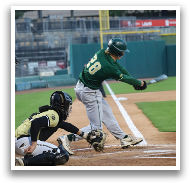 A baseball player is sliding into home base. Description generated by AI