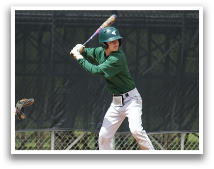 A baseball player is swinging a bat. Description generated by AI