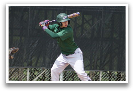A baseball player is swinging a bat. Description generated by AI