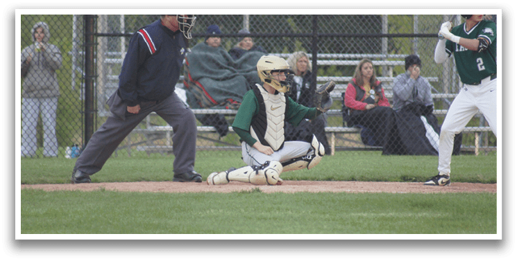 A baseball game is taking place with a batter, catcher, and umpire. Description generated by AI