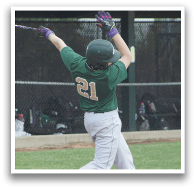 A baseball player sliding into a base. Description generated by AI