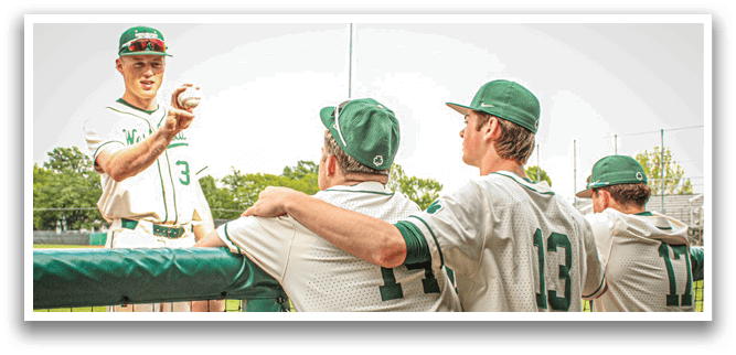 A baseball player is swinging a bat. Description generated by AI
