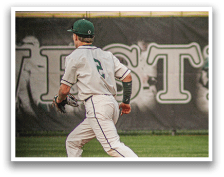 A baseball player running on the field. Description generated by AI