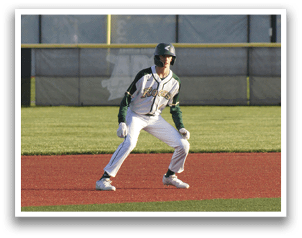 A baseball player running on the field. Description generated by AI