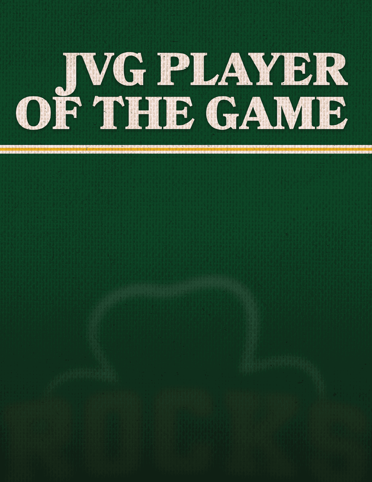 A green and yellow poster with the words “JV Player of the Game" written on it. AI generated content
