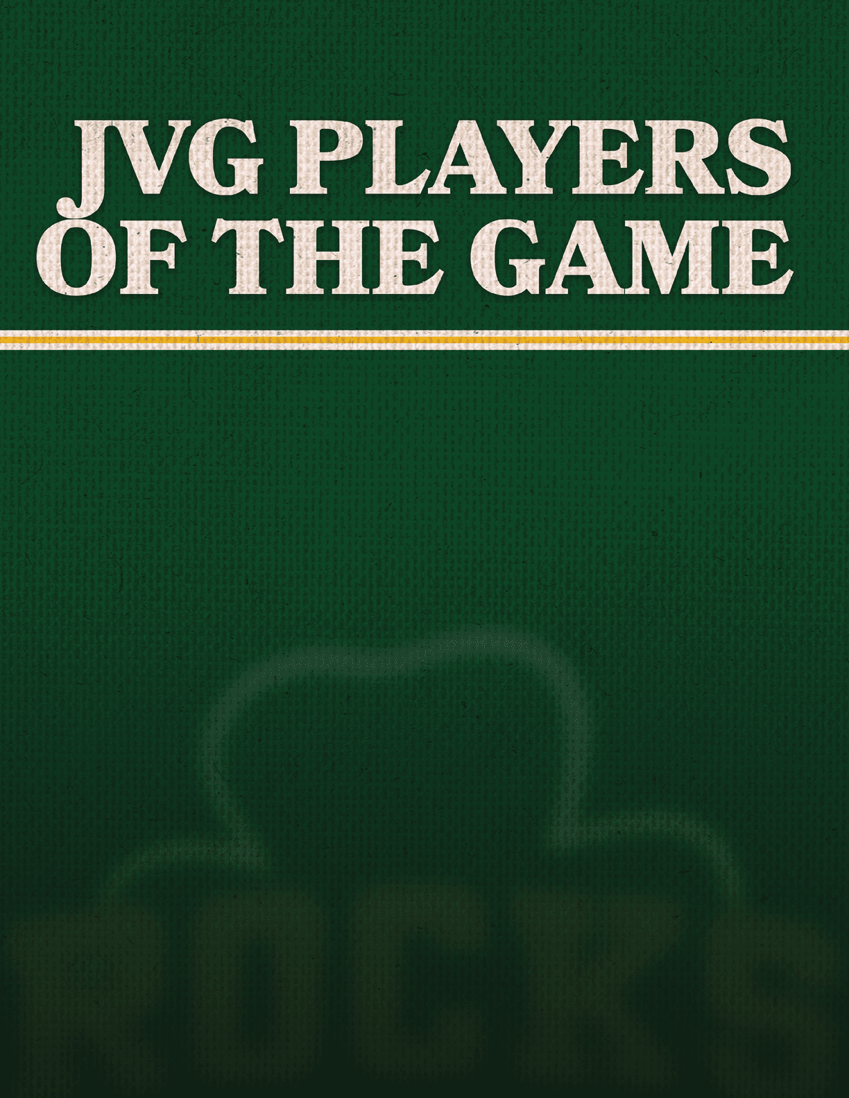 A green and yellow poster with the words “JV Player of the Game" written on it. AI generated content