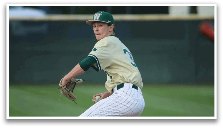 A baseball player wearing a glove and a jersey with the word El on it. Description generated by AI