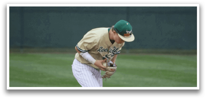 A baseball player slides into a base. Description generated by AI