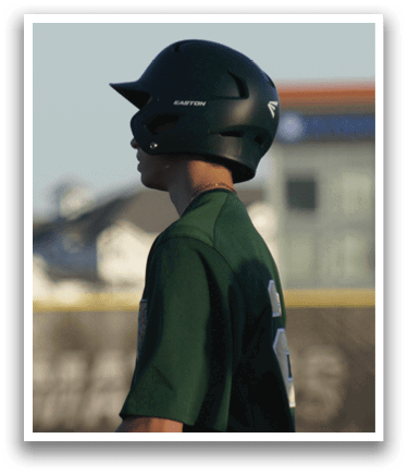 A baseball player is swinging a bat. Description generated by AI