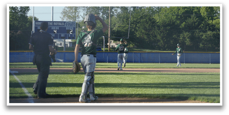 A baseball game is taking place with a batter, catcher, and umpire. Description generated by AI