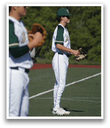 A baseball player is swinging a bat. Description generated by AI