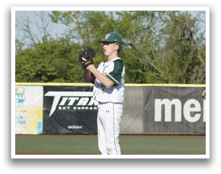 A baseball player is swinging a bat. Description generated by AI