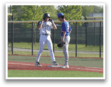 A baseball player is swinging a bat. Description generated by AI