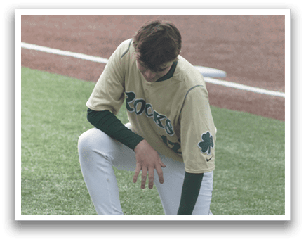 A baseball player is swinging a bat. Description generated by AI