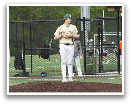 A baseball player is swinging a bat. Description generated by AI