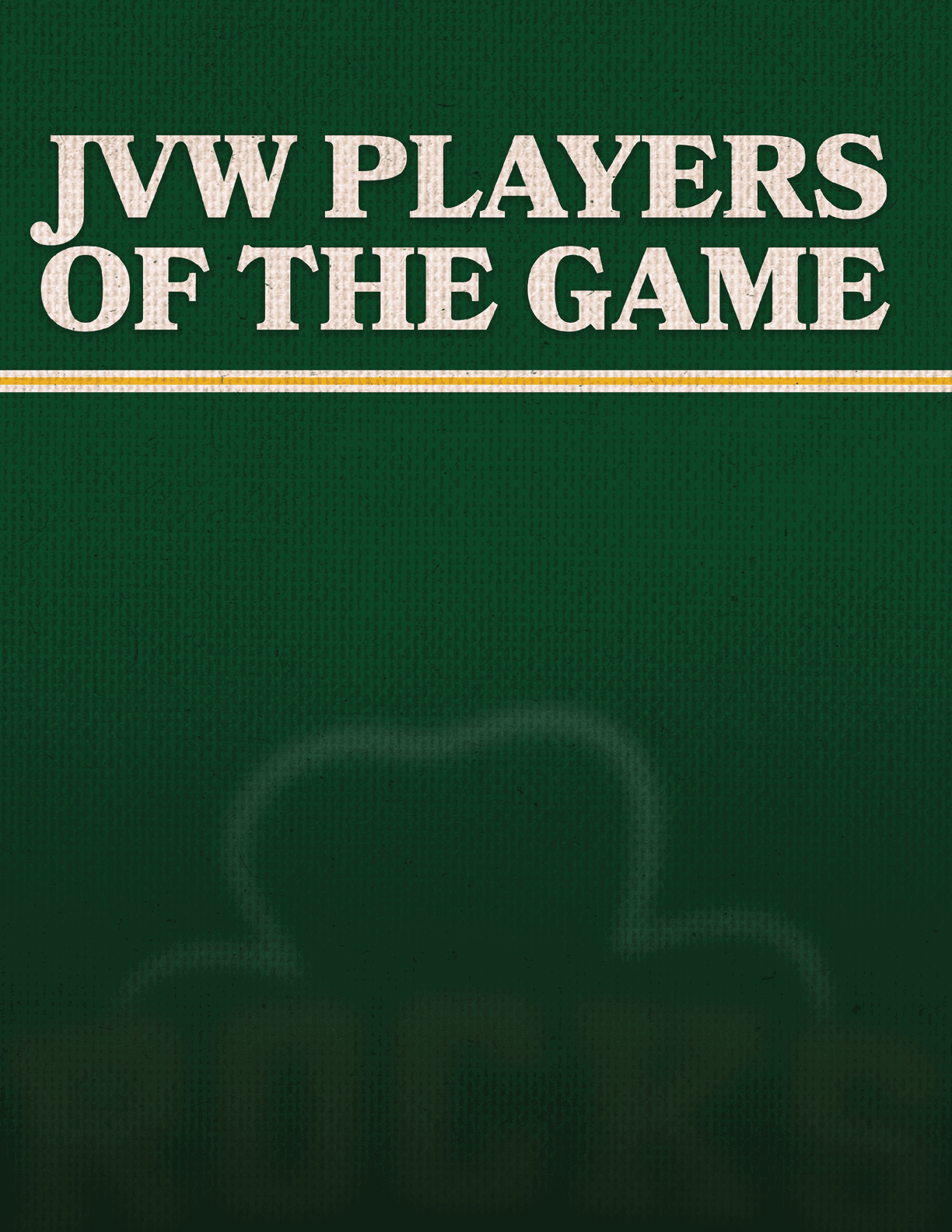 A green and yellow poster with the words “JV Player of the Game" written on it. AI generated content