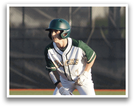 A baseball player in a green and white uniform is holding a bat and getting ready to swing. Description generated by AI