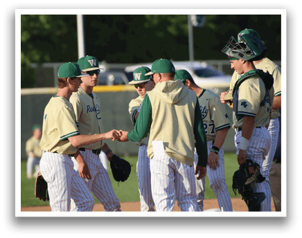 A baseball player in a green and white uniform is pitching a ball. Description generated by AI