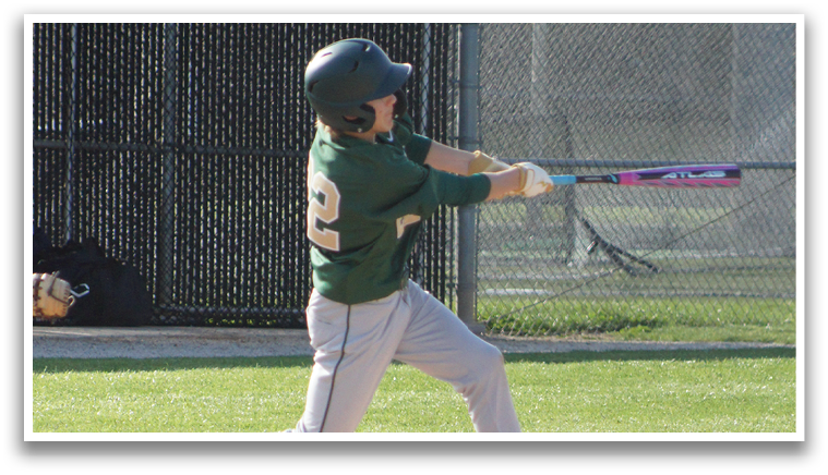 A baseball player is swinging a bat. Description generated by AI