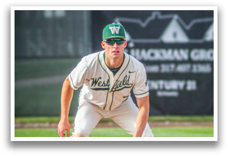 A baseball player wearing a green and white uniform. Description generated by AI