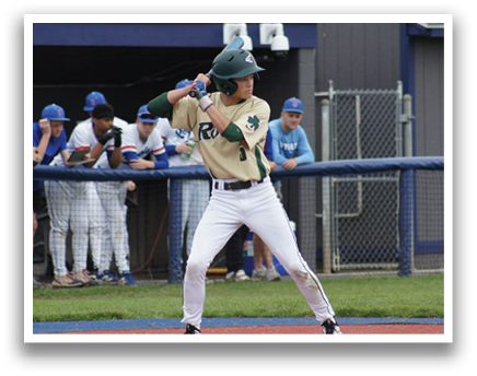 A baseball player in a green and white uniform is holding a bat and getting ready to swing. Description generated by AI
