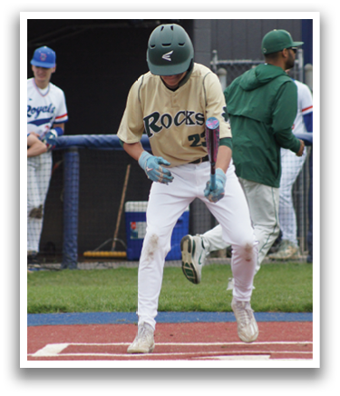 A baseball player is swinging a bat. Description generated by AI