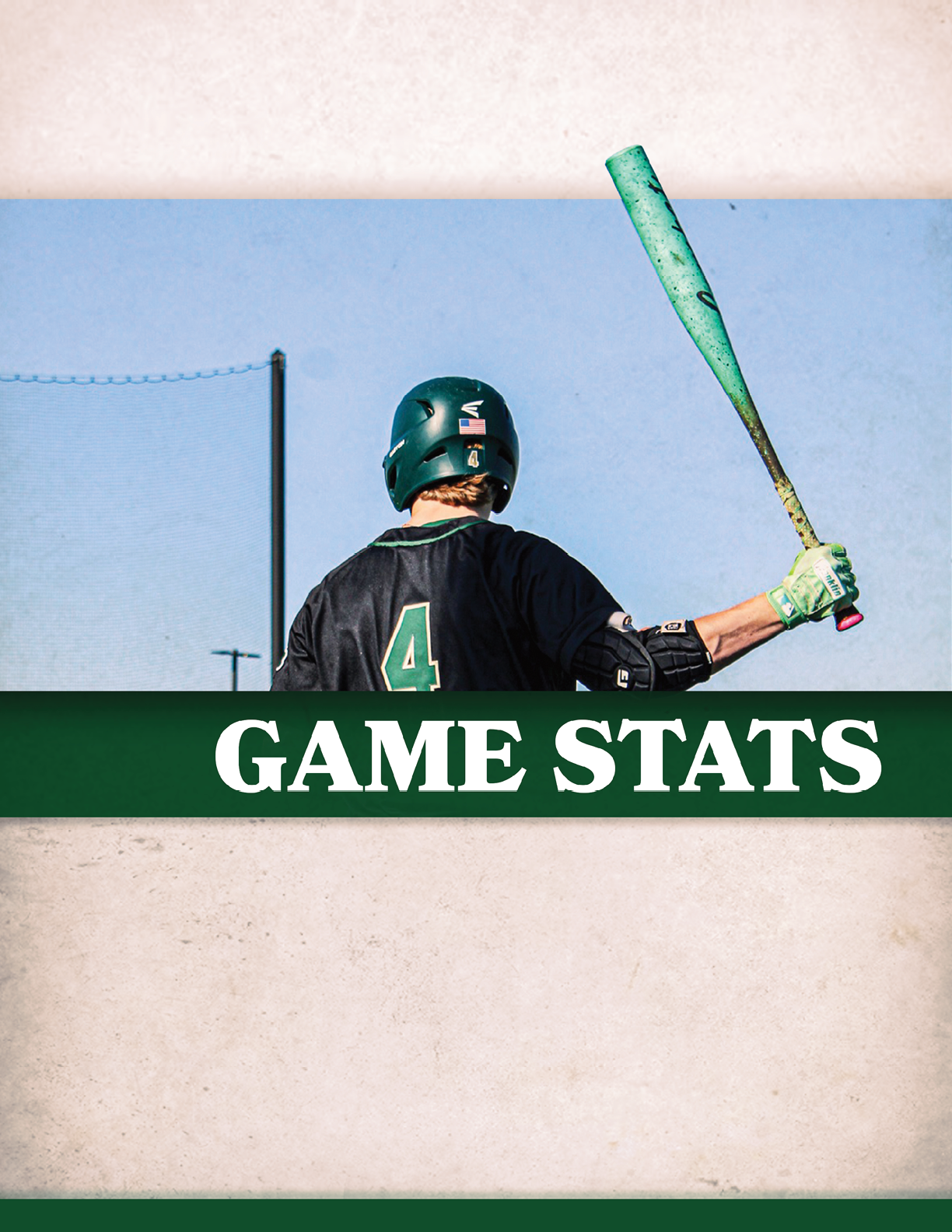 A baseball player holding a bat. Description generated by AI
